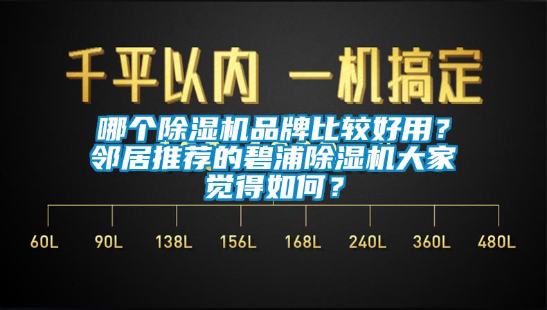 哪個(gè)除濕機(jī)品牌比較好用？鄰居推薦的碧浦除濕機(jī)大家覺得如何？