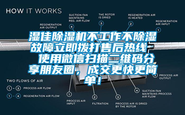 濕佳除濕機(jī)不工作不除濕故障立即撥打售后熱線  使用微信掃描二維碼分享朋友圈，成交更快更簡(jiǎn)單！