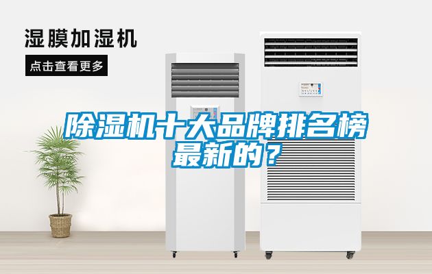 除濕機十大品牌排名榜 最新的？