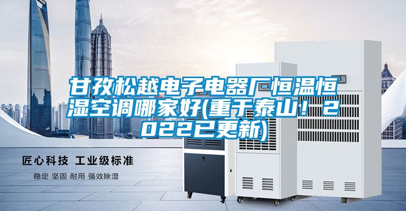 甘孜松越電子電器廠恒溫恒濕空調(diào)哪家好(重于泰山！2022已更新)