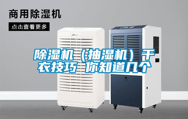 除濕機（抽濕機）干衣技巧 你知道幾個